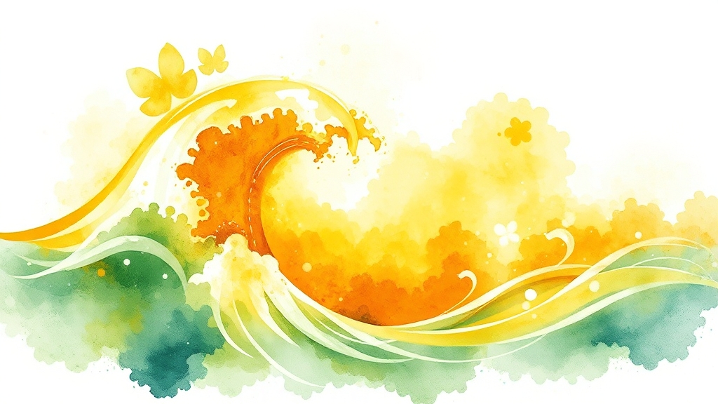 울금, 커큐민 효능 분석 (watercolor 스타일)
