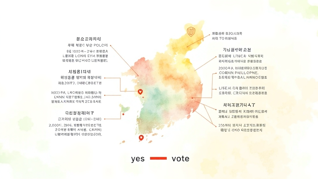 후보별 핵심 공약 & 정책 비교 분석 (watercolor 스타일)
