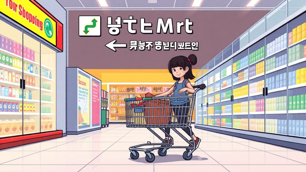 대중교통 및 주차 시설 이용 방법 (cartoon 스타일)