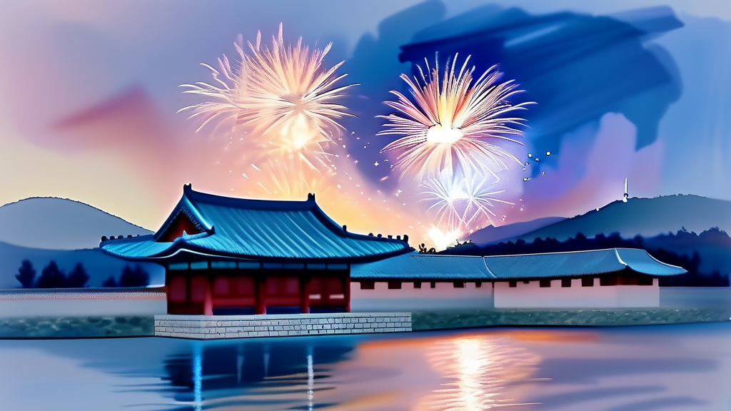 축제의 하이라이트: 초청 가수 라인업과 개막 공연 (watercolor 스타일)