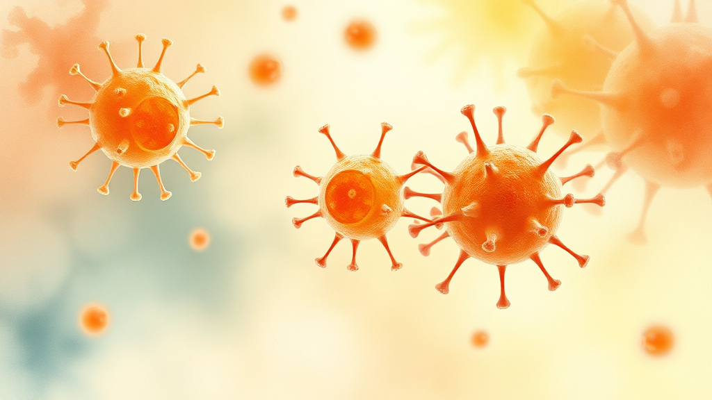 면역력 강화 기전 (watercolor 스타일)