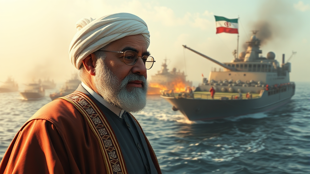 전쟁 가능성과 지정학적 긴장 고조 (realistic 스타일)