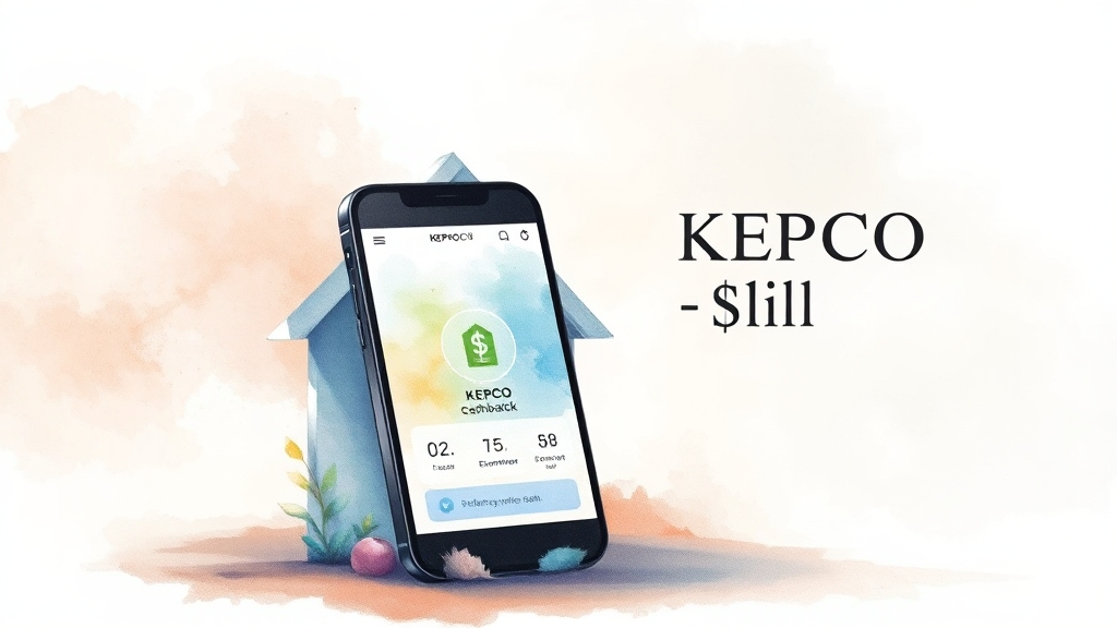 에너지캐시백 신청 절차 (watercolor 스타일)