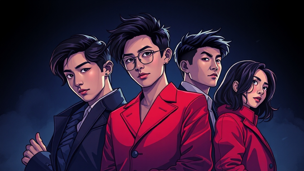 특별출연진 소개: 드라마 풍성함 (illustration 스타일)
