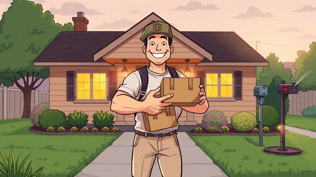 우체국 택배 방문수거란? (cartoon 스타일)