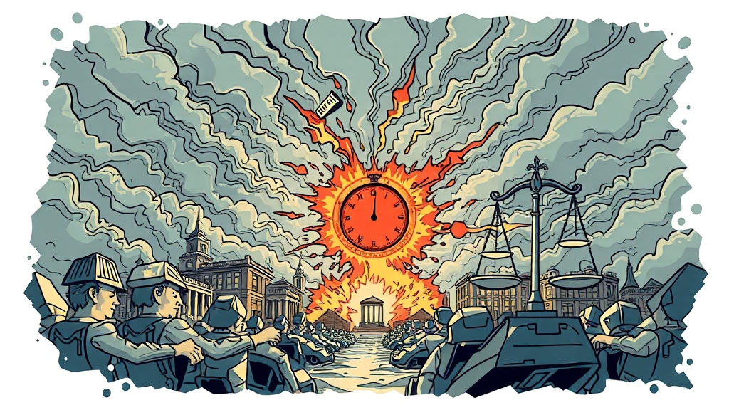 정치 사회 주요 이슈 (illustration 스타일)