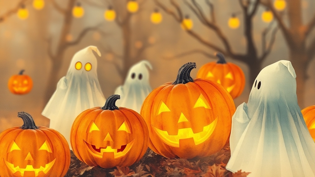 트릭 오어 트릿 & 잭오랜턴 (watercolor 스타일)