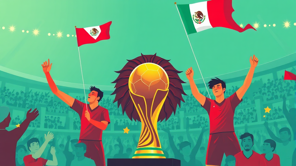 2026 월드컵 조 추첨 결과 (illustration 스타일)