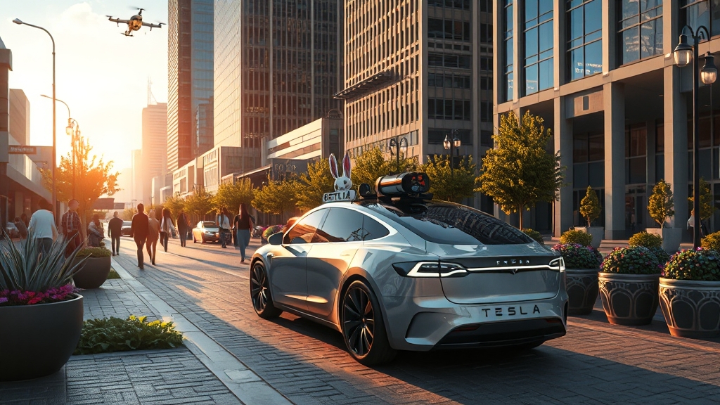 로보택시와 AI, 미래 성장 동력 (realistic 스타일)