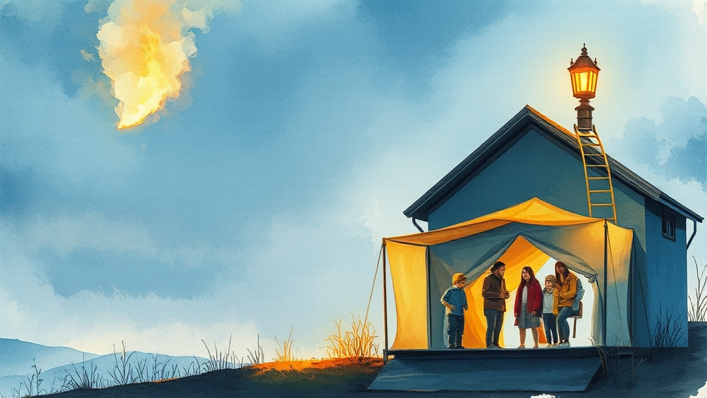 주택화재보험 왜 필요할까요? (watercolor 스타일)