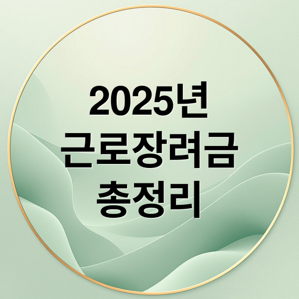 2025년
근로장려금
총정리 (2025년 근로장려금)