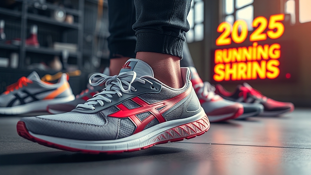 브랜드별 러닝화 비교 (realistic 스타일)