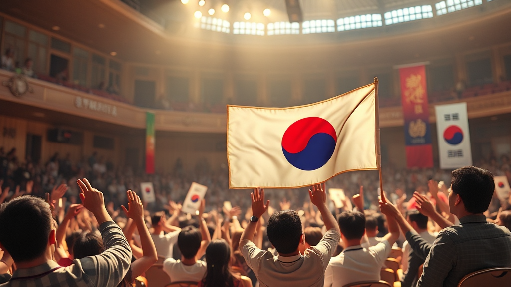 한국 정부의 승소 의미와 경제적 영향 (realistic 스타일)