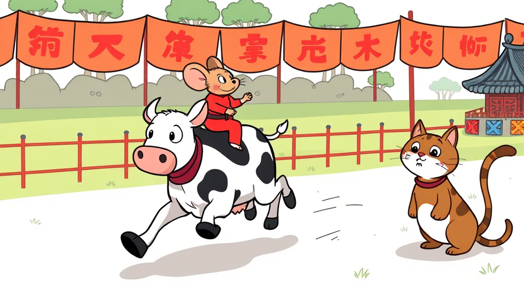 12간지 순서의 비밀 (cartoon 스타일)