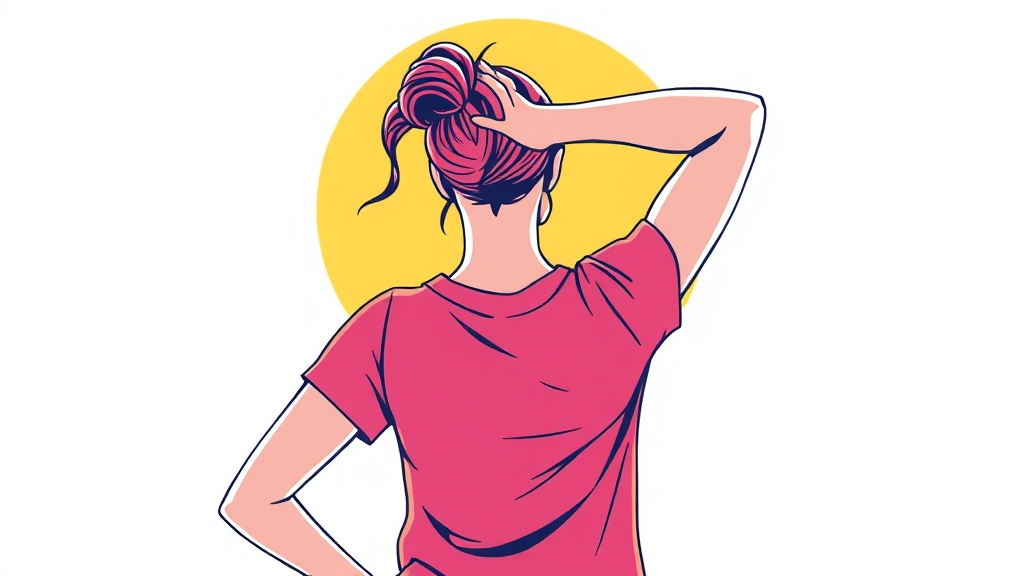 어깨충돌증후군 예방 및 관리 (illustration 스타일)