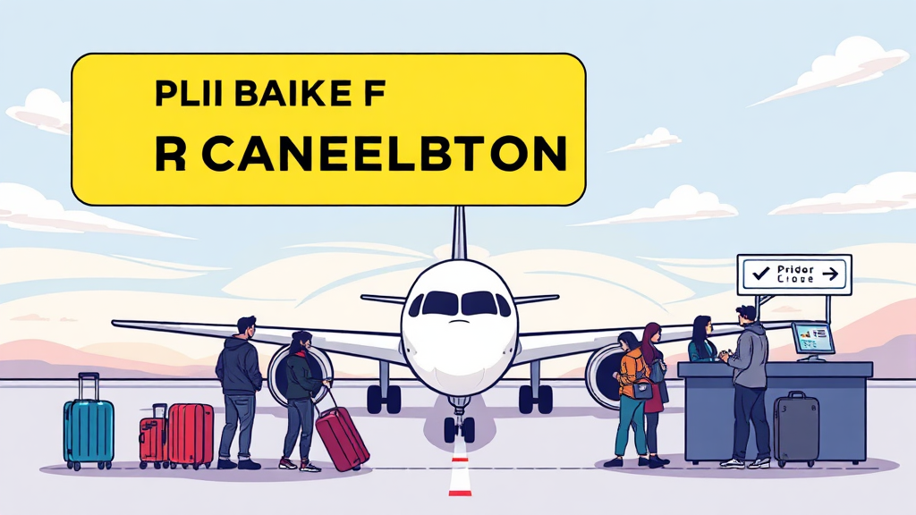 결항 시 보상 기준 (cartoon 스타일)