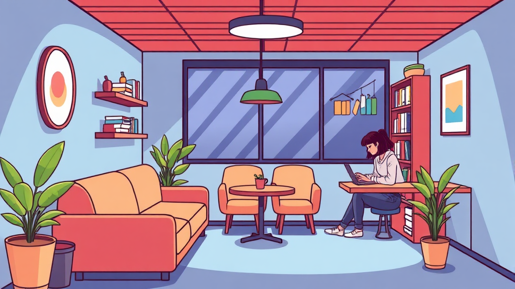 스터디카페, 왜 집이나 일반 카페보다 좋을까? (cartoon 스타일)