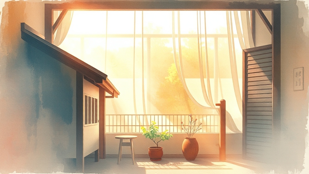 부천 블라인드 설치 업체 정보 (watercolor 스타일)