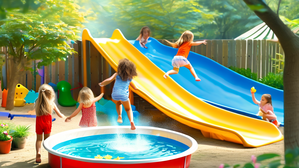 신나는 놀이 천국: 서울형 키즈카페 시설 및 프로그램 (watercolor 스타일)