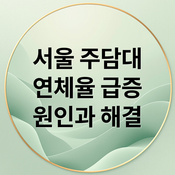 서울 주담대
연체율 급증
원인과 해결 (서울 주담대 연체율 3배 급등)