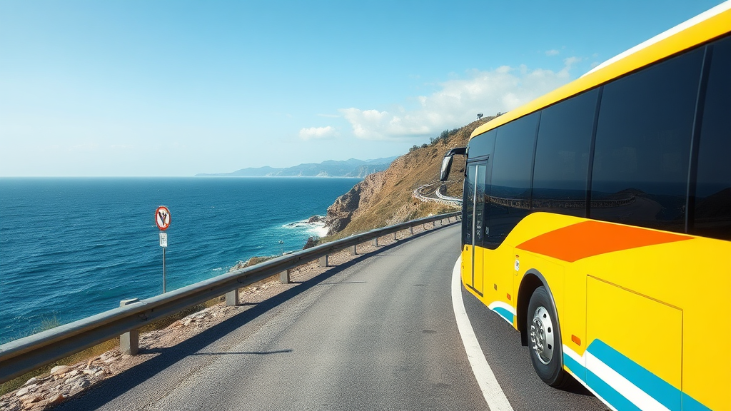 강릉 여행 교통편 (realistic 스타일)