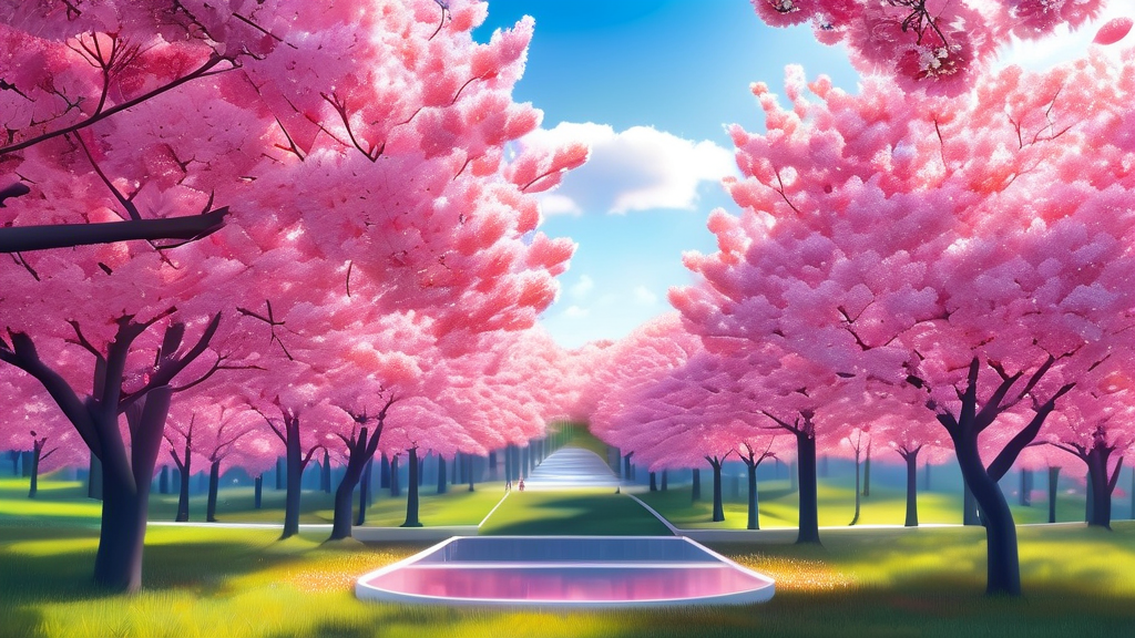 벚꽃 축제 방문 시 유의사항 및 꿀팁 (realistic 스타일)