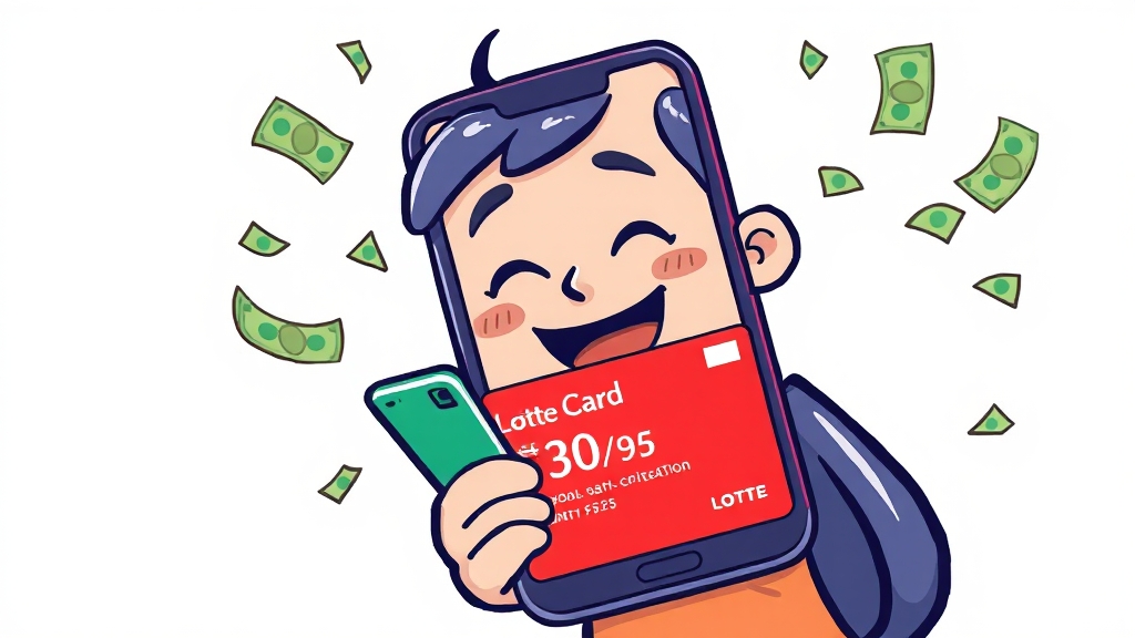 통신비 절약, 카드 활용 전략 (cartoon 스타일)