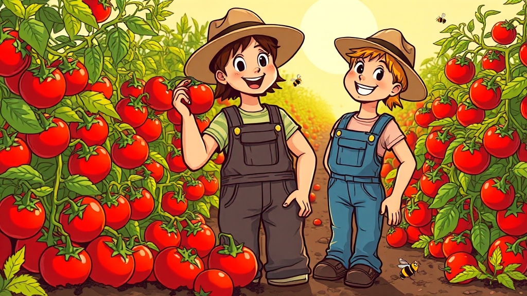 토마토 상황별 꿈 해몽 (cartoon 스타일)