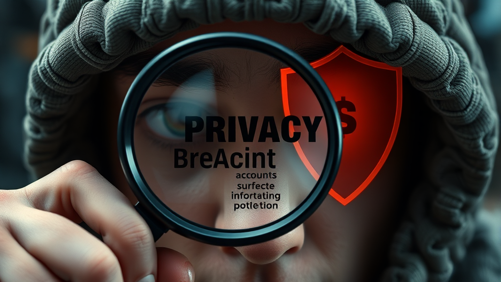 개인 정보 유출 시, 추가 대응 (realistic 스타일)