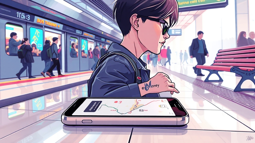 티머니 꿀팁, 익스프레스 모드 & 자동 충전! (illustration 스타일)