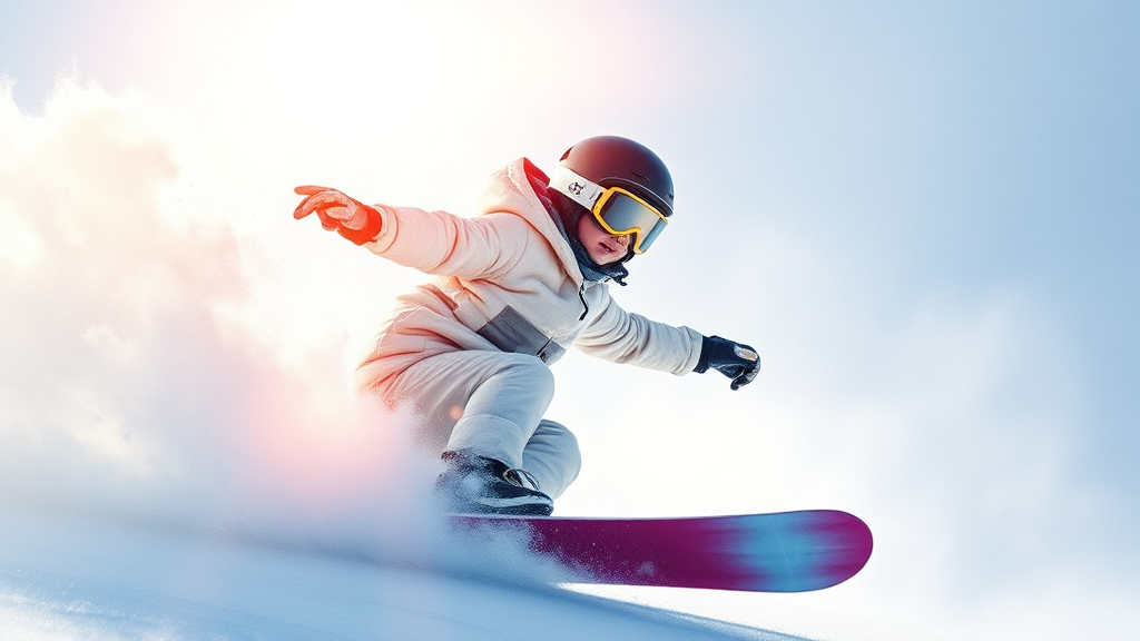 최가온 선수의 성장 과정과 숨겨진 노력 (watercolor 스타일)