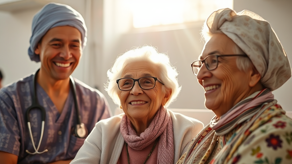 수혜 대상 및 예상 효과 (realistic 스타일)