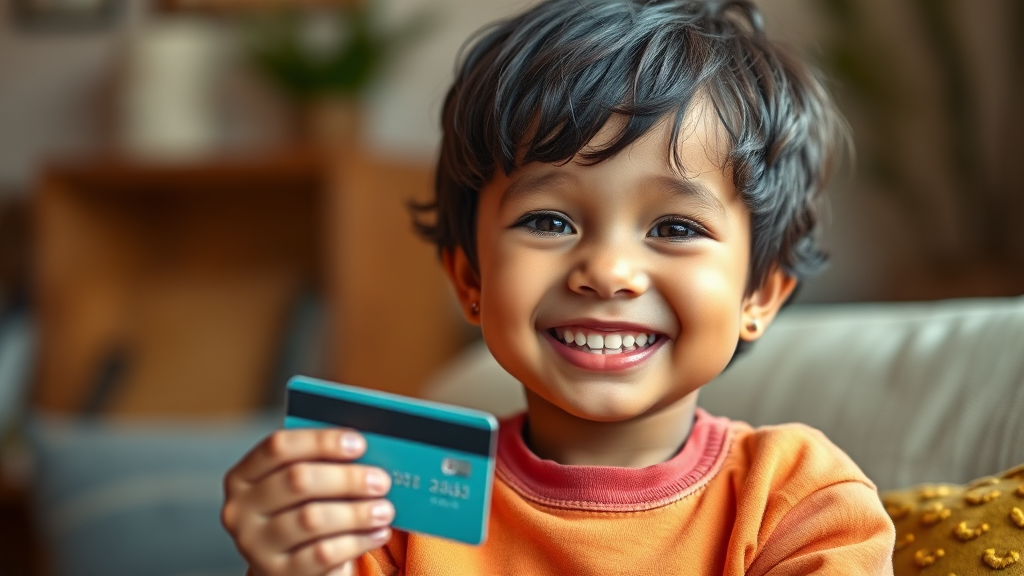 어린이 체크카드란? (realistic 스타일)