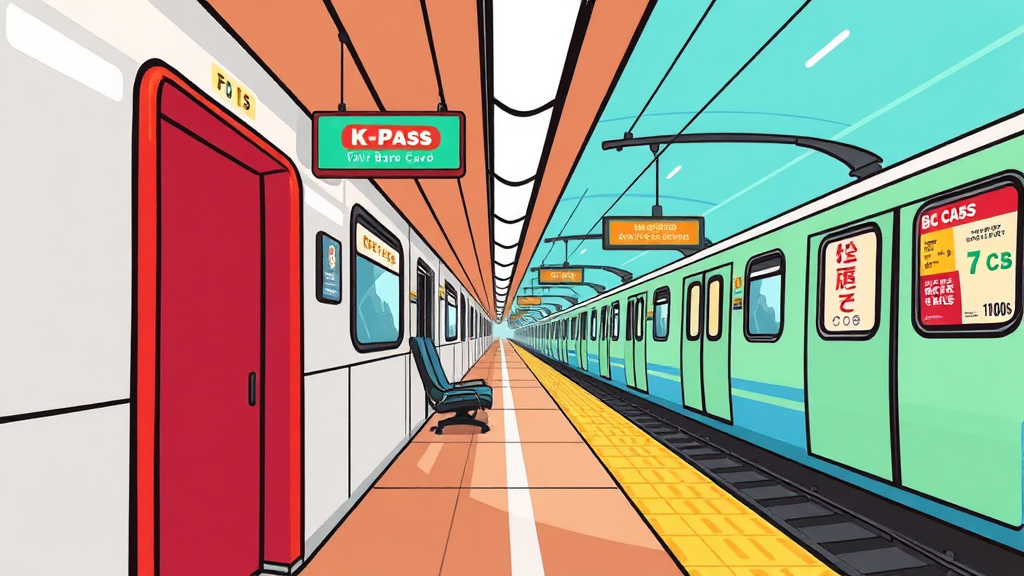 BC 바로카드 K패스 연계 혜택 (cartoon 스타일)