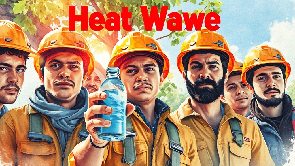 폭염으로부터 안전한 사회를 위해 (watercolor 스타일)