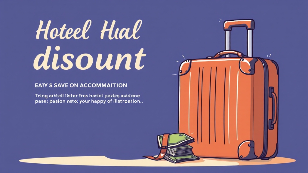 숙박비 계산 및 절약 팁 (illustration 스타일)