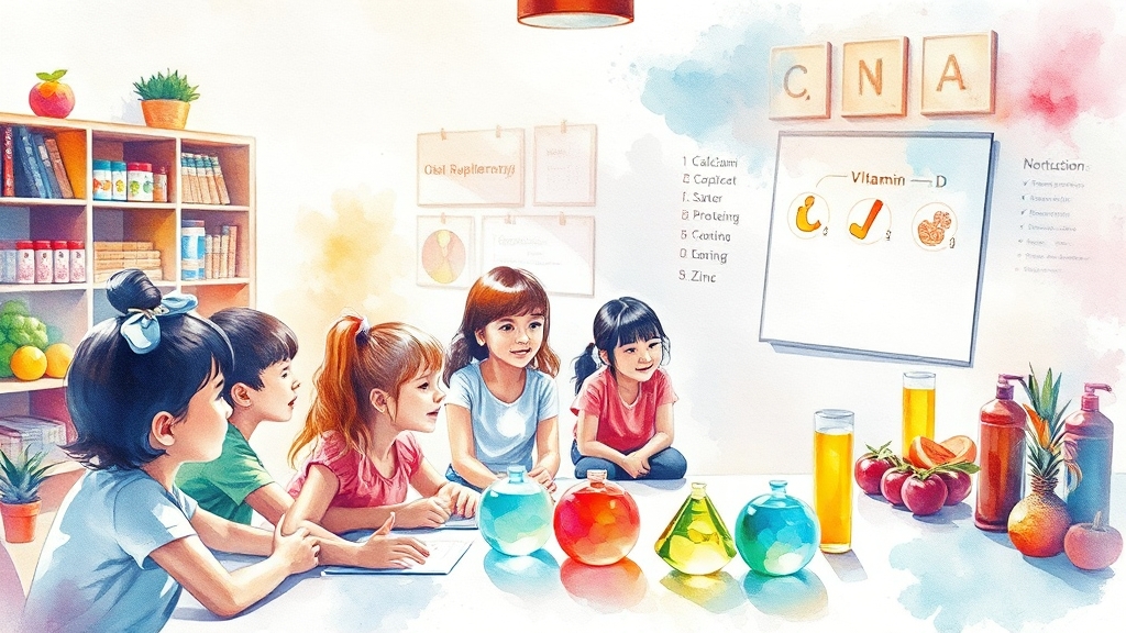 섭취 방법 & 적정 연령 (watercolor 스타일)
