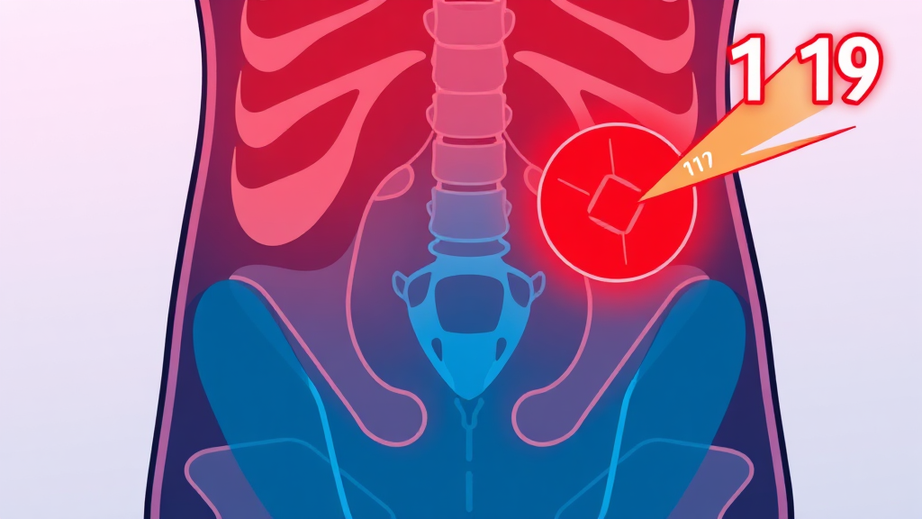 맹장염 의심 시, 병원 방문 시점 (cartoon 스타일)