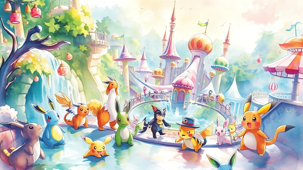 롯데월드 200% 즐기기! (watercolor 스타일)