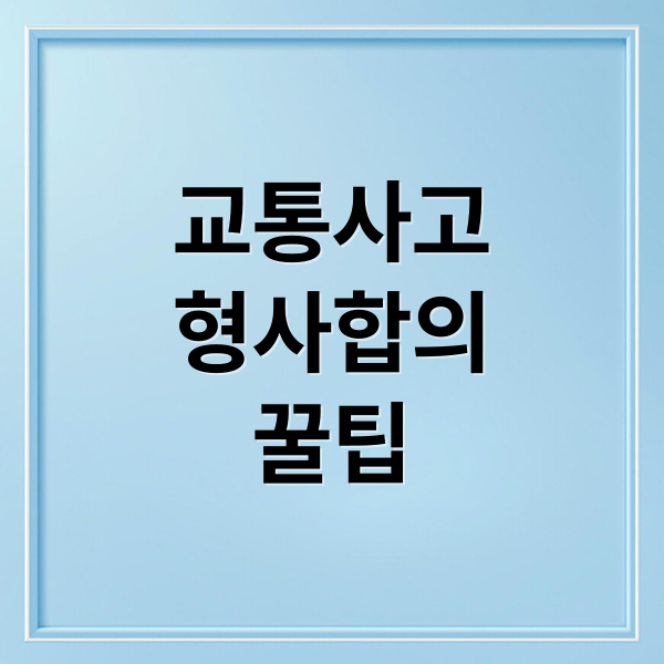 교통사고
형사합의
꿀팁 (교통사고 형사합의금 기준)