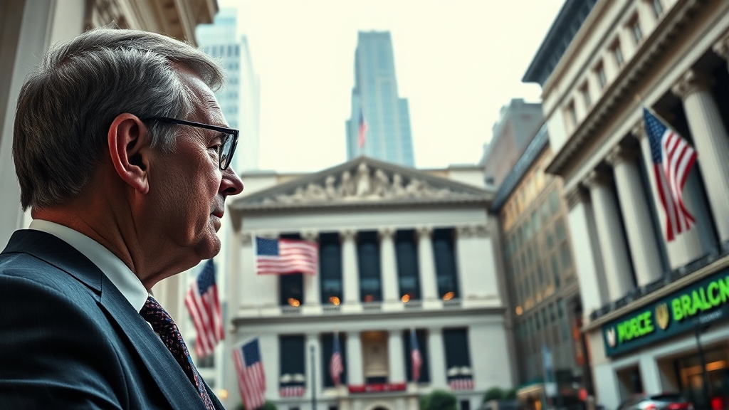 파월 의장 발언, 시장 반응은? (realistic 스타일)