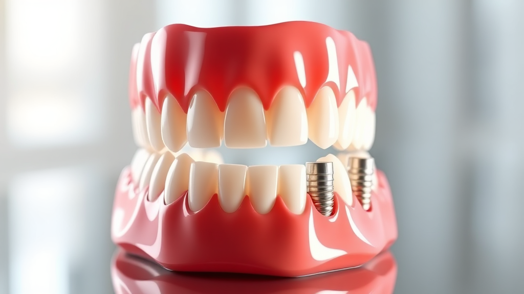 종류별 임플란트 비용 차이 (realistic 스타일)