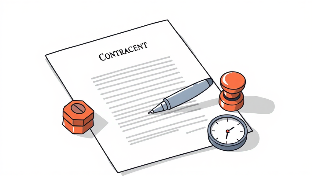 위임장 필수 기재 항목 (illustration 스타일)