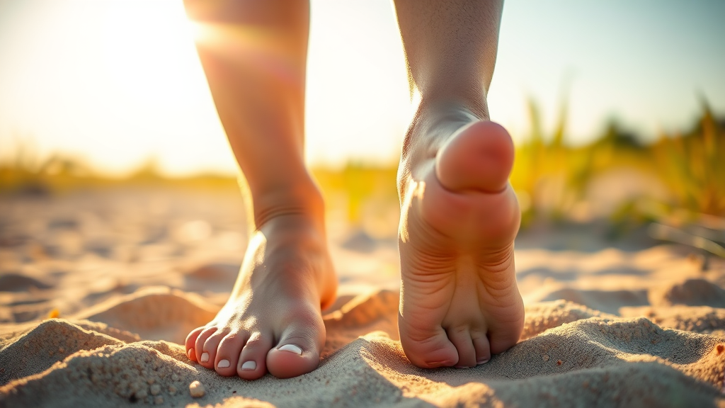 맨발걷기, 무엇일까요? (realistic 스타일)