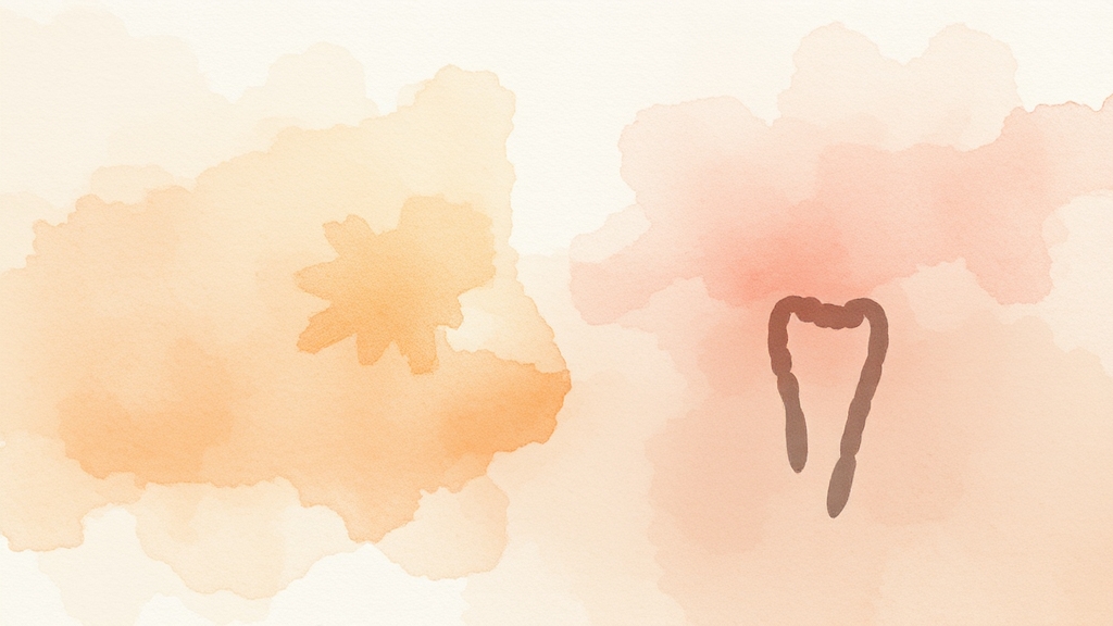 매스틱 유산균 섭취 후기 및 고려 사항 (watercolor 스타일)