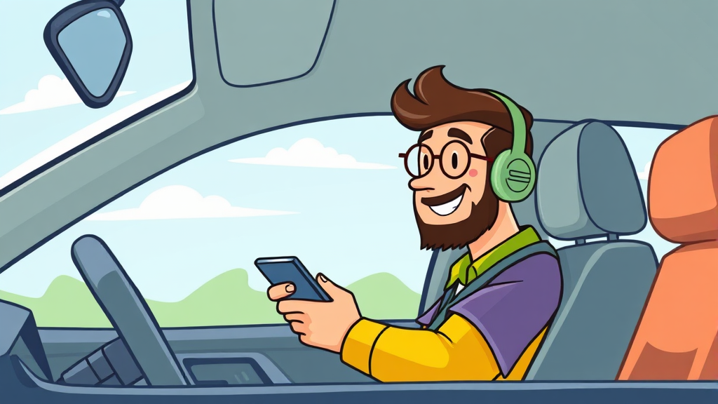 주유비 절약을 위한 스마트한 방법: 앱, 카드, 습관 (cartoon 스타일)