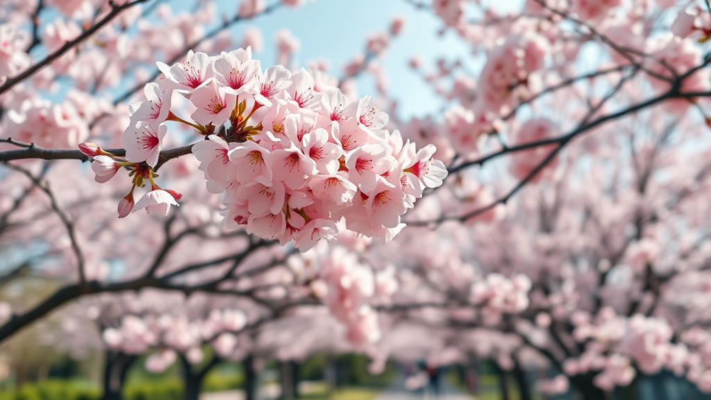 2026년 벚꽃 개화 시기 및 전국 명소 (realistic 스타일)