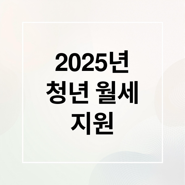 2025년
청년 월세
지원 (청년 월세지원)