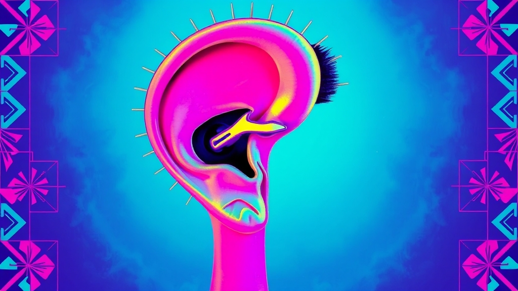 귀 질환과 어지럼증의 관계 (popart 스타일)