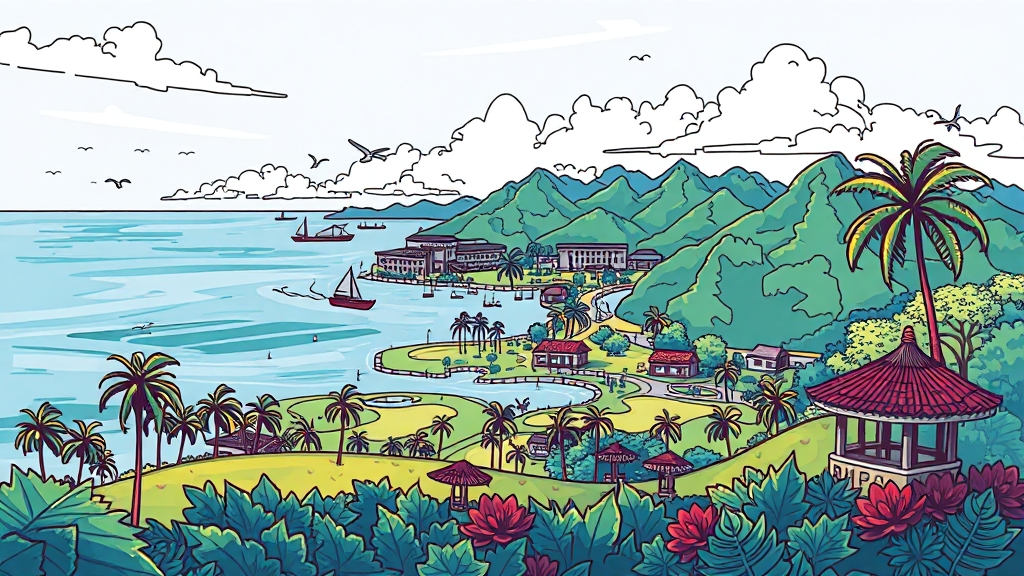 하이난 여행, 잊지 못할 추억을 만들다 (illustration 스타일)